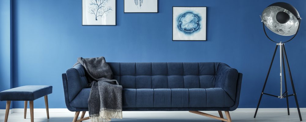 décoration à base de bleu