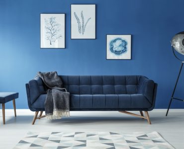 décoration à base de bleu