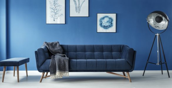décoration à base de bleu